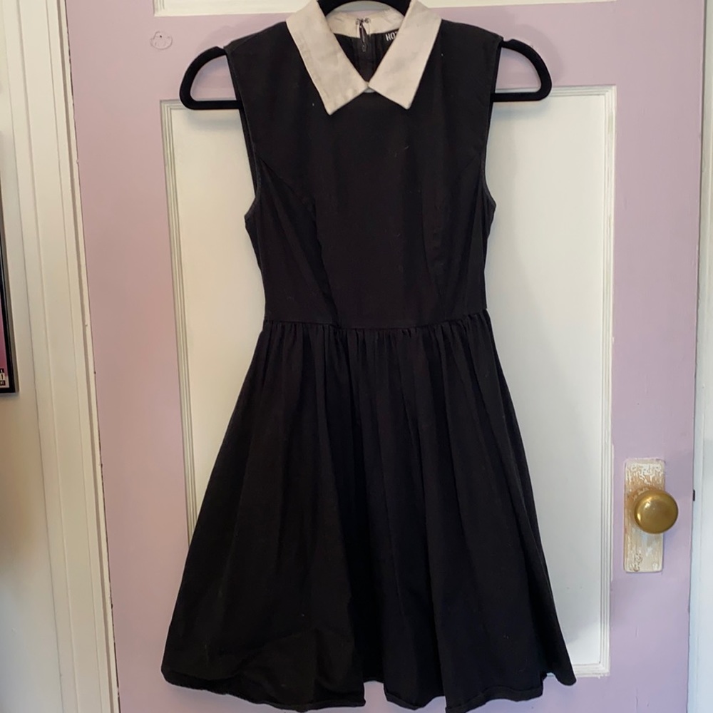 BLACK A-LINE WHITE COLLAR DRESS FROM HOT TOPIC